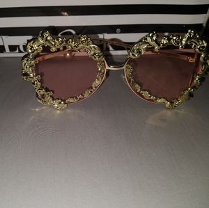 Oversized embellished women's sunglasses